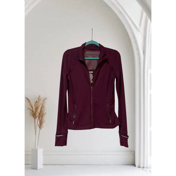 Victoria Sport Tops - Victoria’s Secret Sport Gym Jacket Burgundy Size Small